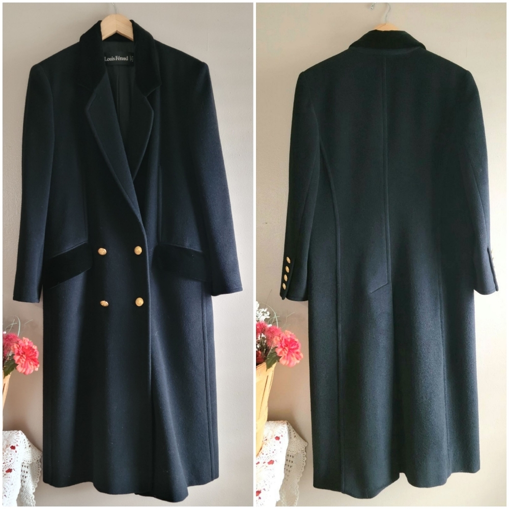 Louis Feraud Double Breasted Wool Coat - Picture 12 of 12